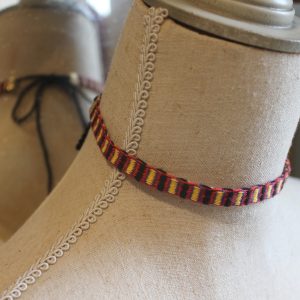 Collier ras de cou Chenille rayée
